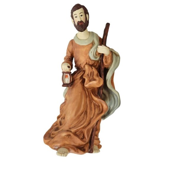 Hand Painted Porcelain Nativity Set 3 Piece Mary Joseph and Baby Jesus Figurines - Picture 6 of 7